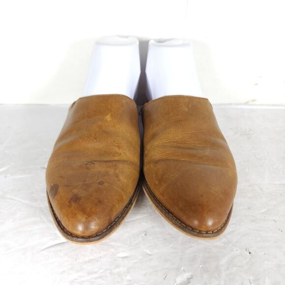 Frye women's Fenn US 7M Brown Leather Slip On Flat Mules Shoes - Picture 3 of 16